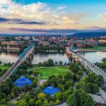 Aerial View of Chattanooga Tennessee TN Skyline